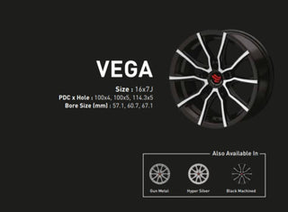 UNO MINDA VEGA 16x7" (SET OF 4)