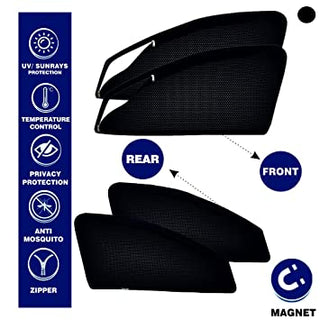 WINDOW SUNSHADE/FABRIC CURTAIN FIT BEAT (6 PCS)