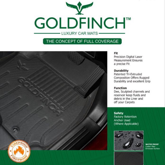 Gold Finch EVA Floor Mat XUV500 Black, Gold Finch Black Floor Mats for