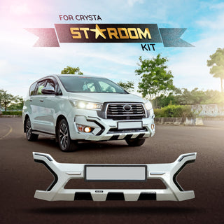 M-Tek ABS Stardom Front Addon Kit (Pearl White) for Toyota Innova Crysta (2023 Onwards)