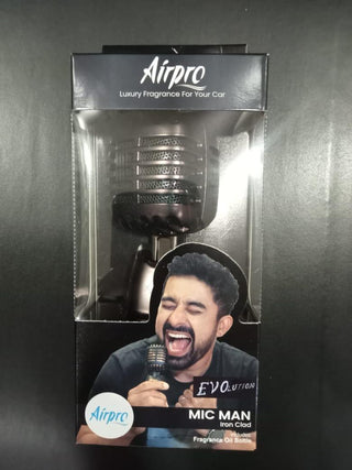 AIRPRO MIC MAN CAR PERFUME AND AIR FRESHNER-IRON CLOUD