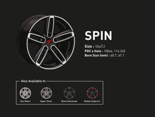 UNO MINDA SPIN 16x7" (SET OF 4)