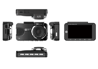 HP Dash Cam f450x (FULL HD- 1080P RECORDING  WITH GPS & WI-FI  INCLUDES FRONT & REAR CAMERA)