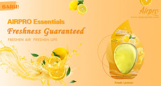 AIRPRO ESSENTIAL HANGING GEL  AIR FRESHNER FRESH LEMON   (SET OF 4)