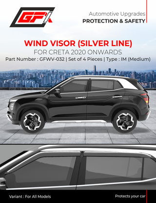 GFX CRETA 2020 ONWARDS WIND VISOR SILVER LINE