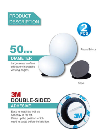 HYPERSONIC Car Rear View Blind Spot Mirror For Car HPN827
