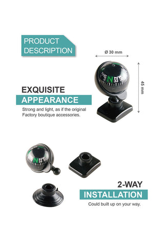 HYPERSONIC Navigation Boat Auto Car Dashboard Compass HP2144