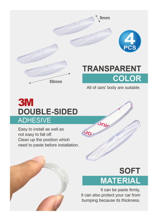 HYPERSONIC PVC Transparent Door Guard for Car HP6137