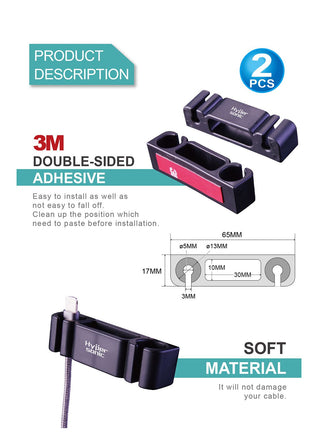 HYPERSONIC Sunglasses Cable Clips Organizer Holder HP3531