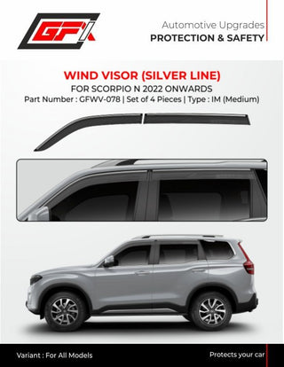 GFX SCORPIO N 2022 ONWARDS WIND VISOR SILVER LINE