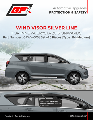 GFX CRYSTA 2016 ONWARDS WIND VISOR SILVER LINE