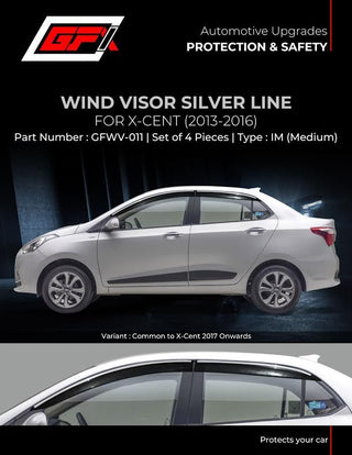 GFX X-CENT 2017 WIND VISOR SILVER LINE GFWV-011