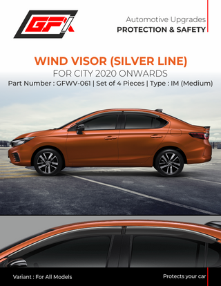 GFX HONDA CITY 2020 ONWARDS WIND VISOR SILVER LINE