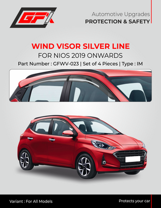 GFX I-10 GRAND NIOS 2019 ONWARDS WIND VISOR SILVER LINE