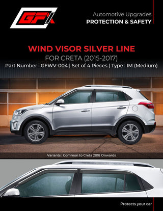 GFX CRETA (TILL 2018) WIND VISOR SILVER LINE
