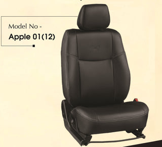 DOLPHIN SEAT COVER  ALTROZ-1 APPLE 01(12) WITHOUT ARMREST (BLACK WITH SILVER STICHING)