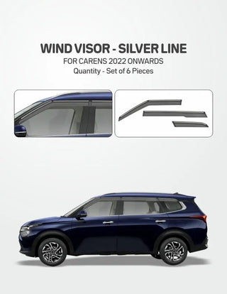 GFX CARENS 2022 ONWARDS WIND VISOR SILVER LINE
