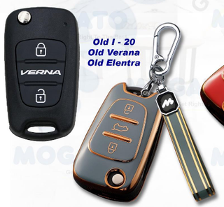 MOGATO KEY COVER WITH KEY CHAIN HYUNDAI-4 GREY