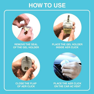 Godrej Aer Click, Car Vent Air Freshener Kit Cool Surf Blue 10g