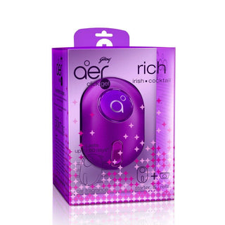 Godrej Aer click, Car Vent Air Freshener Kit Rich Irish Cocktail 10g