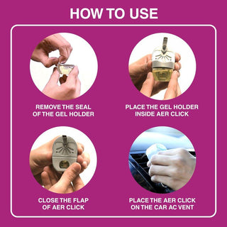 Godrej Aer click, Car Vent Air Freshener Kit Rich Irish Cocktail 10g