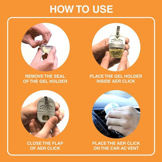 Godrej Aer Click, Car Vent Air Freshener Kit Bright Tangy Delight 10g