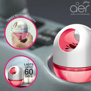 Godrej Aer Twist, Car Air Freshener Petal Crush Pink 45g