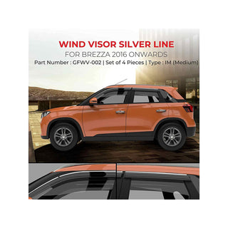 GFX BREEZA 2016 ONWARDS Wind Visor Silver Line