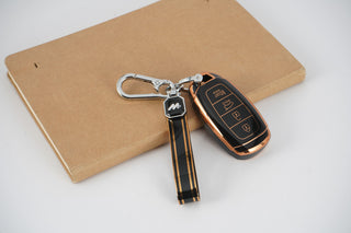 MOGATO KEY COVER WITH KEY CHAIN HYUNDAI-14 BLACK