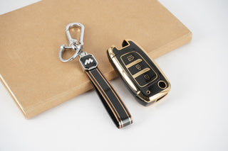 MOGATO KEY COVER WITH KEY CHAIN HYUNDAI-4 BLACK