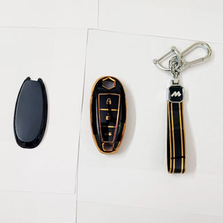 MOGATO KEY COVER WITH KEY CHAIN SUZUKI-2 BLACK