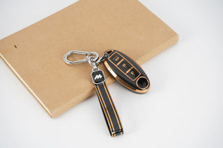 MOGATO KEY COVER WITH KEY CHAIN NISSAN-3 BLACK