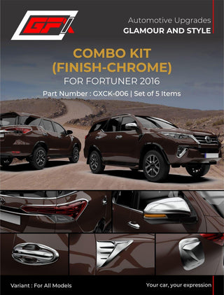 GFX Fortuner 2016 ONWARDS Chrome Finish Combo Kit
