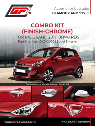GFX I-10 Grand 2017 ONWARDS Chrome Finish Combo Kit