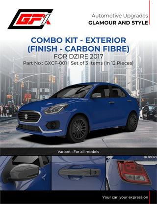 GFX Dzire 2017 Carbon Finish Combo Kit
