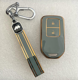 MOGATO KEY COVER WITH KEY CHAIN HONDA 1 GREY