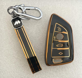MOGATO KEY COVER WITH KEY CHAIN BMW-6 BLACK