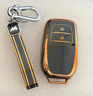 MOGATO KEY COVER WITH KEY CHAIN TOYOTO-7 BLACK