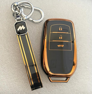 MOGATO KEY COVER WITH KEY CHAIN TOYOTO-8 BLACK