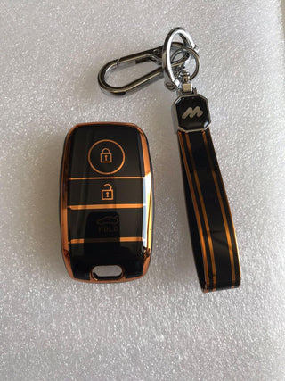 MOGATO KEY COVER WITH KEY CHAIN KIA-4 BLACK