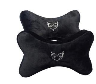 Dolphin Black Head and Neck Rest Pillows (Set of 2 pieces)