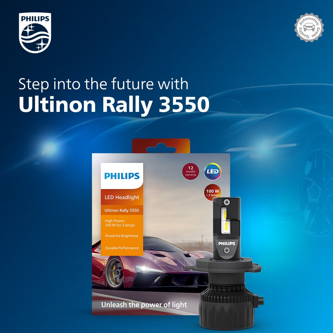 Philips Ultinon Rally 3551 LED H4 H7 H11 HB3 HB4 HIR2 50W 4500LM