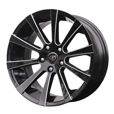 NEO Alloy Wheels 17X8 SLICE 5X114 BLK MILLED - Set Of 4
