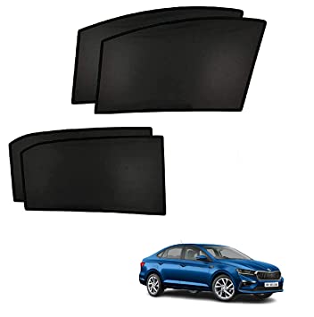 WINDOW SUNSHADE/FABRIC CURTAIN FIT SLAVIA VIRTUS (4 PCS)