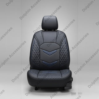 Dolphin Seat Cover Boat Black/Blue Seat Cover With Blue Piping 