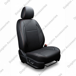 Dolphin Seat Cover Coral Plus Black Seat Cover With Red Threading 