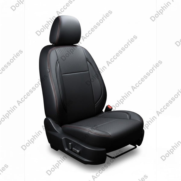 Dolphin Seat Cover Coral Plus Black Seat Cover With Red Threading 