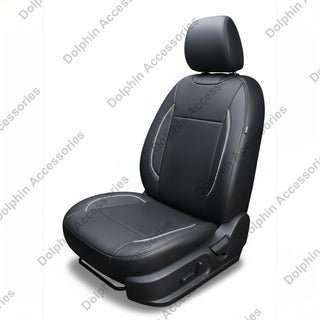 Dolphin Seat Cover Coral Plus Black Seat Cover With Silver Piping