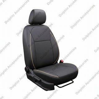 Dolphin Seat Cover Coral Plus Black Seat Cover With Beige Piping