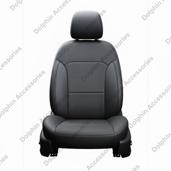 Dolphine Seat Cover Coral Plus Black Seat Cover With Wine Piping